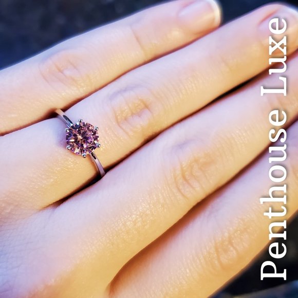 🔥 CLEARANCE! Pink Sapphire Diamond Cut Solitaire Ring - Picture 4 of 6